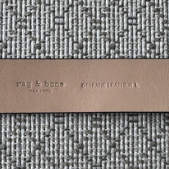 rag & bone Brown Suede Belt with Gold Buckle - Picture 4 of 7